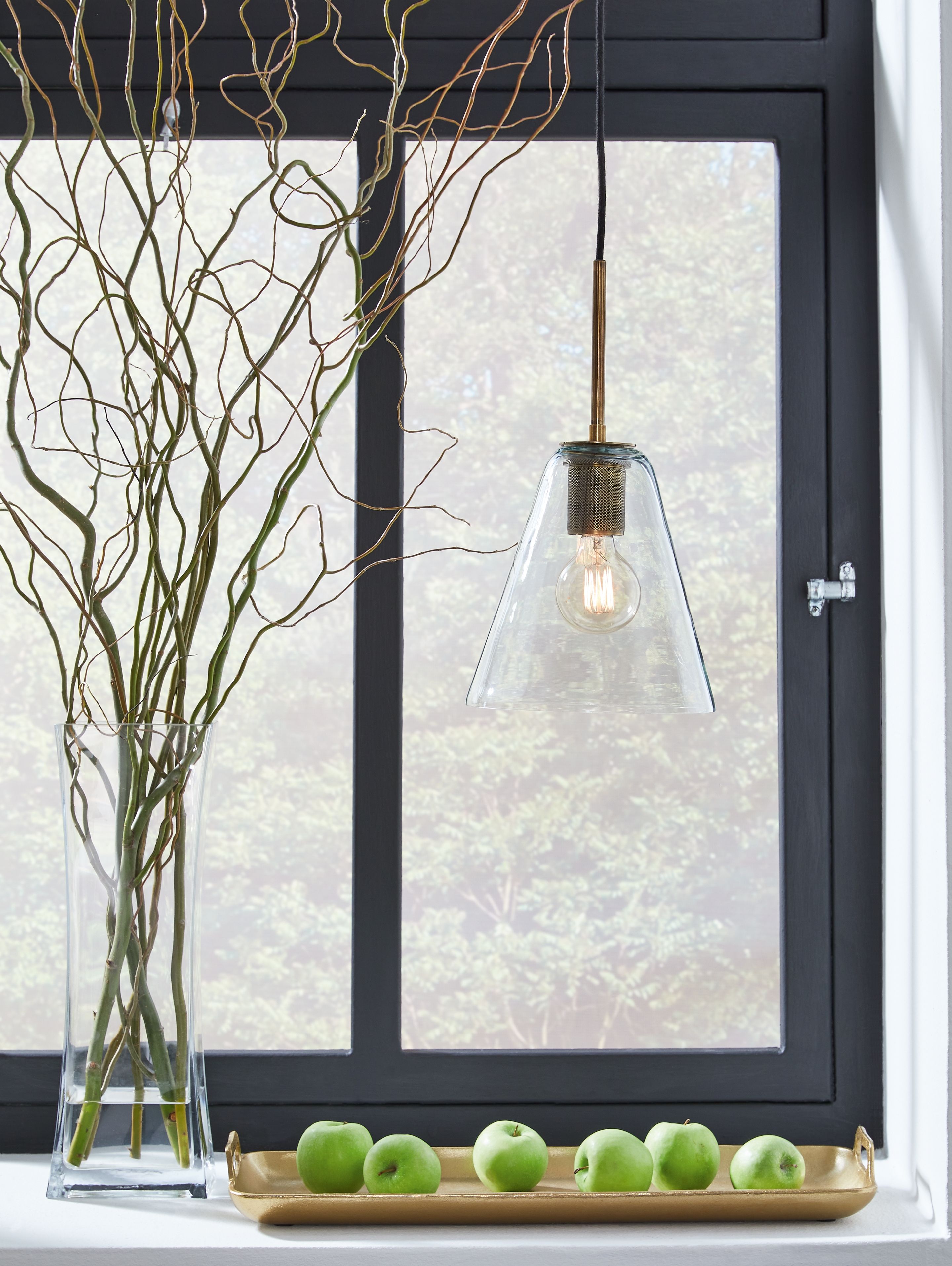 Signature Design by Ashley® Collbrook - Glass Pendant Light | Meri Furniture
