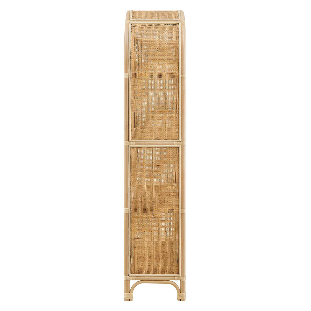 Celeste 67 Inch Tall Arched Natural Rattan Bookshelf by Modway