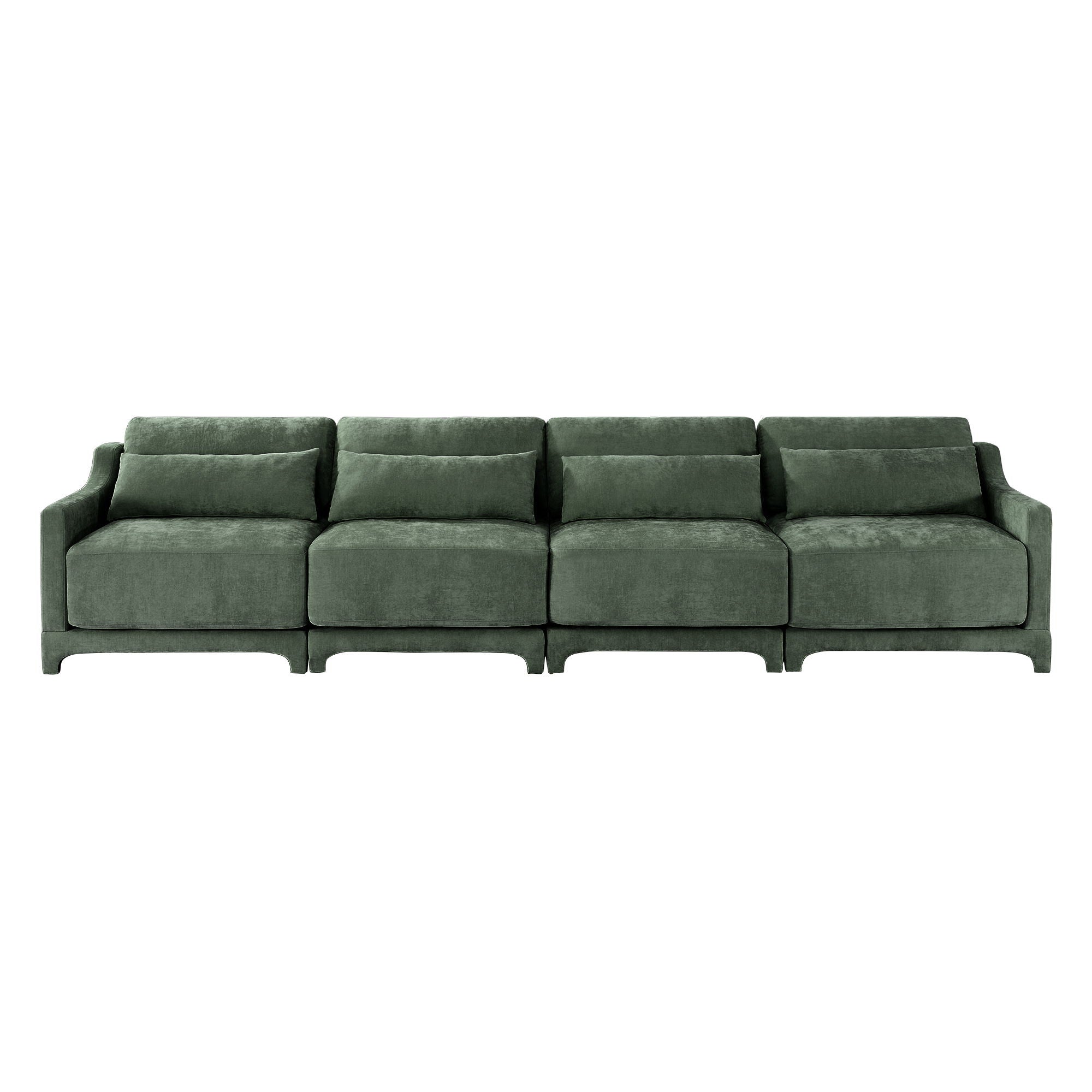 Elegant Sofa With Ergonomic Design And Lumbar Pillows