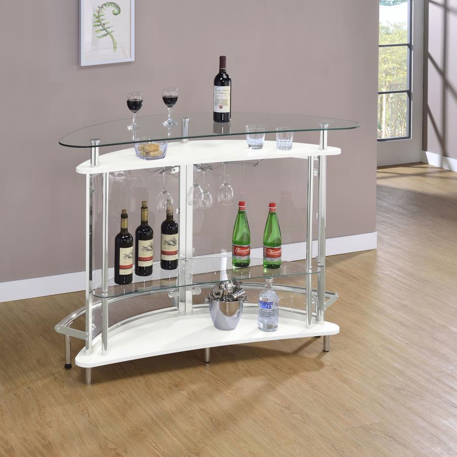 Coaster Fine Furniture Amarillo - Freestanding Glass Top Home Bar Wine Cabinet | Meri Furniture