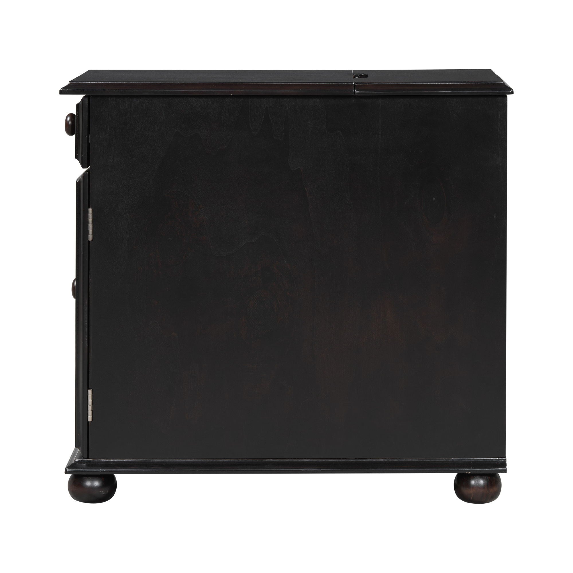 Vintage Flip Top Side Table With USB Ports