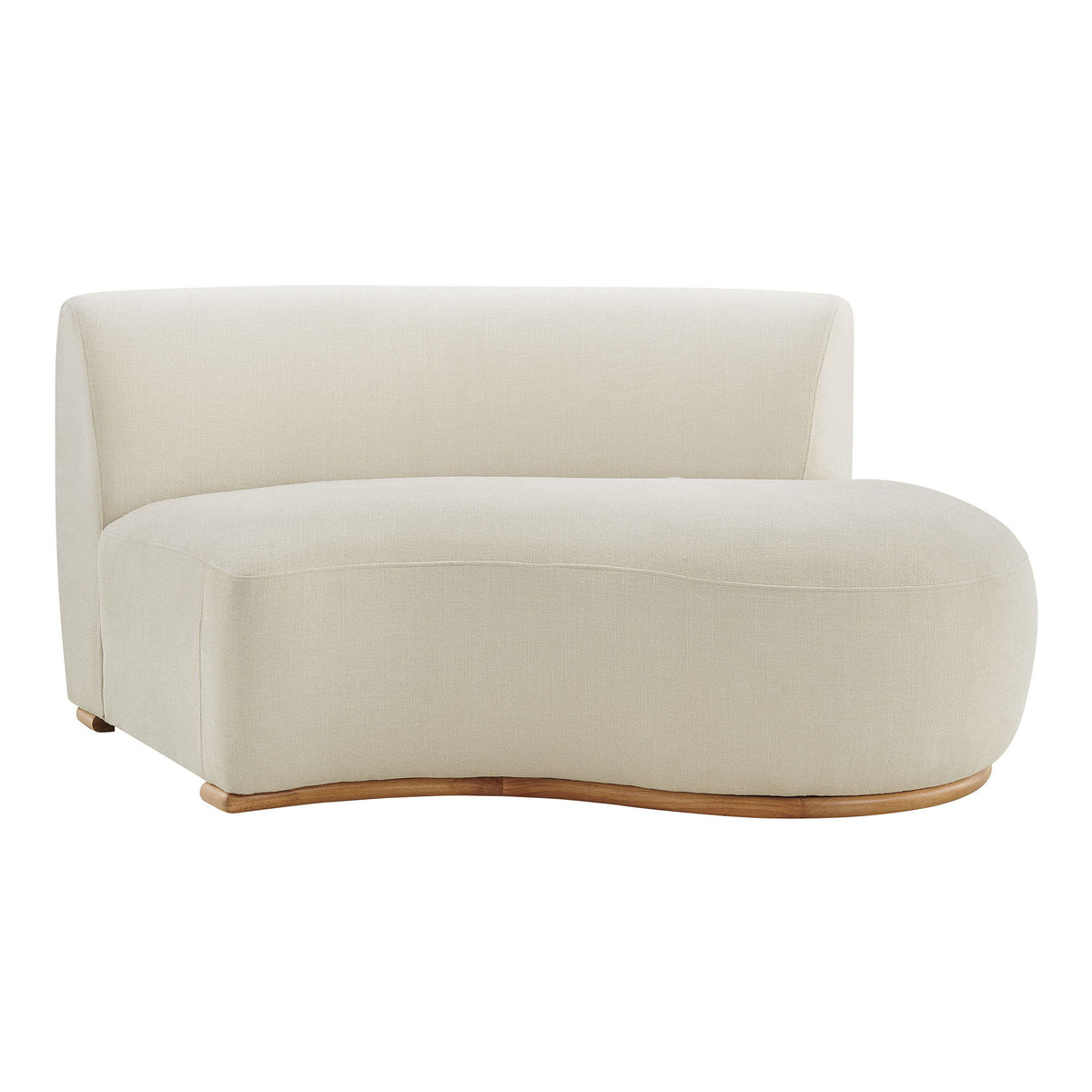 Rialta Curved Right-Arm Slub Weave Fabric Sectional Loveseat by Modway