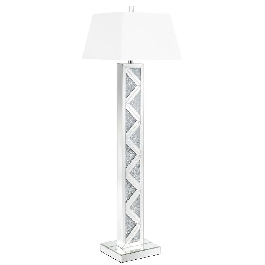 Coaster Fine Furniture Carmen - Empire Mirrored Acrylic Floor Lamp - Silver | Meri Furniture