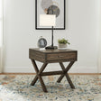 Liberty Furniture Lennox - Drawer End Table - Dark Brown | Meri Furniture