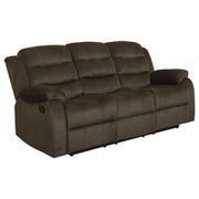 Coaster Fine Furniture Rodman - Upholstered Padded Arm Reclining Sofa - Olive Brown | Meri Furniture