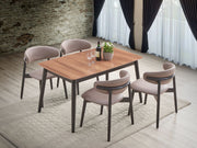Lanae - 5 Piece Dining Room Set - Natural / Black