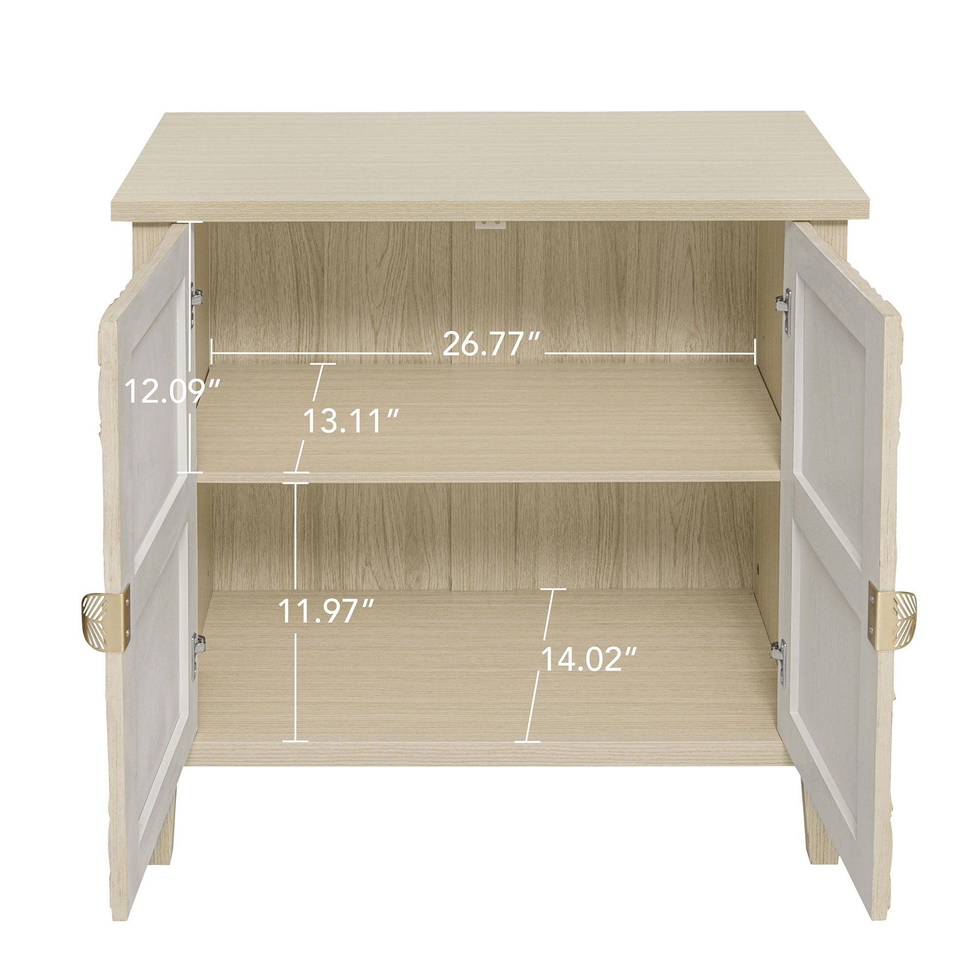 2 Door Cabinet, American Furniture, Suitable For Bedroom, Living Room, Study - Natural