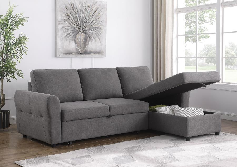 Coaster Fine Furniture Samantha - Upholstered Storage Sleeper Sectional Sofa | Meri Furniture