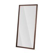 Vintage Full Length Mirror Wall Mounted With Faux Wooden Frame - Brown