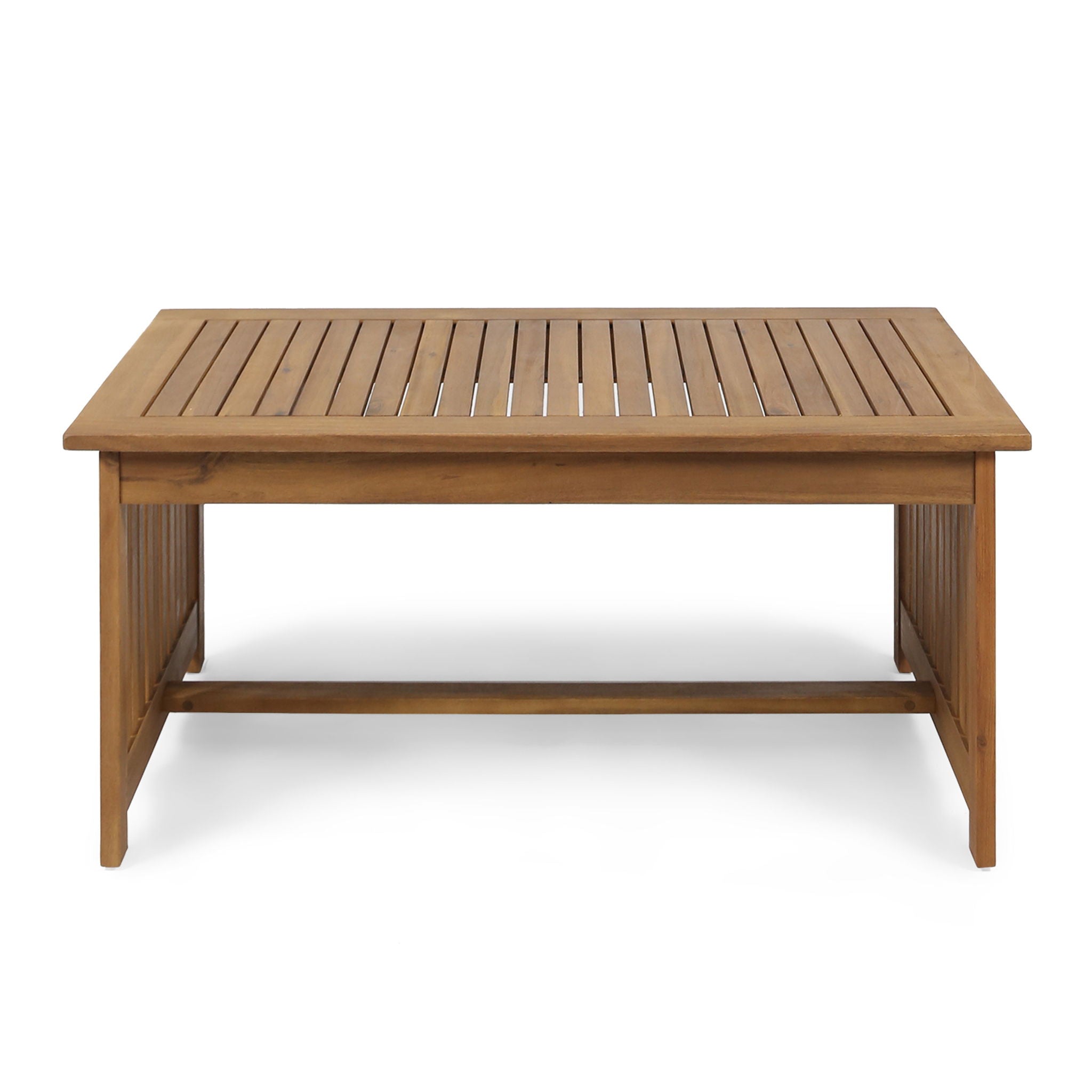 Acacia Wood Rectangular Patio Coffee Table For Outside