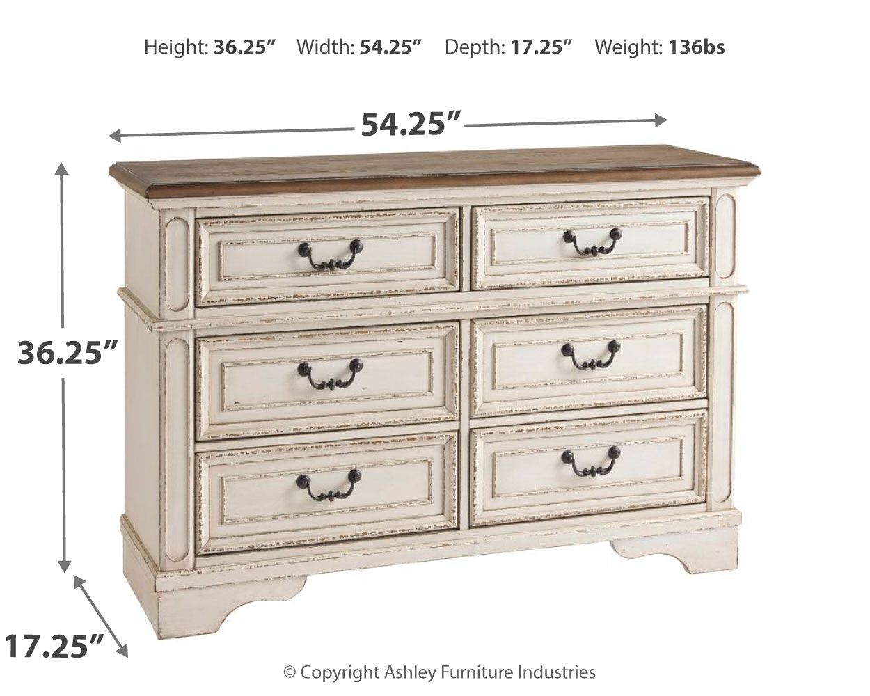 Ashley Furniture Realyn - Dresser, Mirror | Meri Furniture