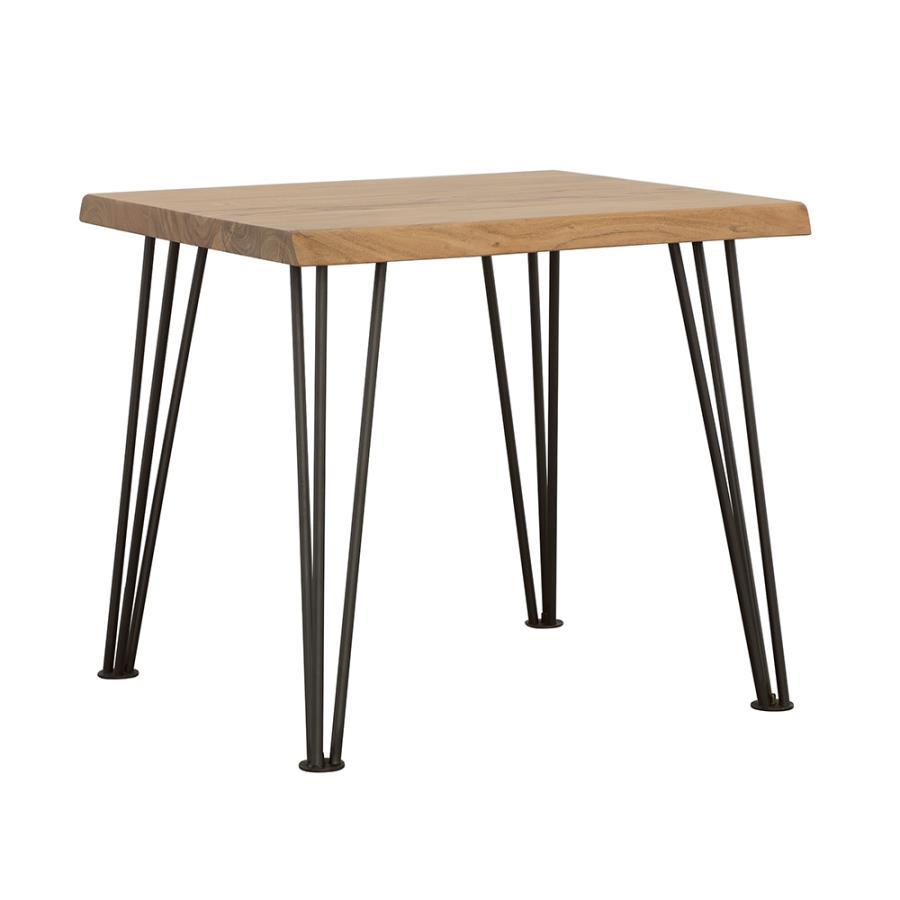 Coaster Fine Furniture Zander - Square Wood Top Coffee Table - Natural Brown | Meri Furniture