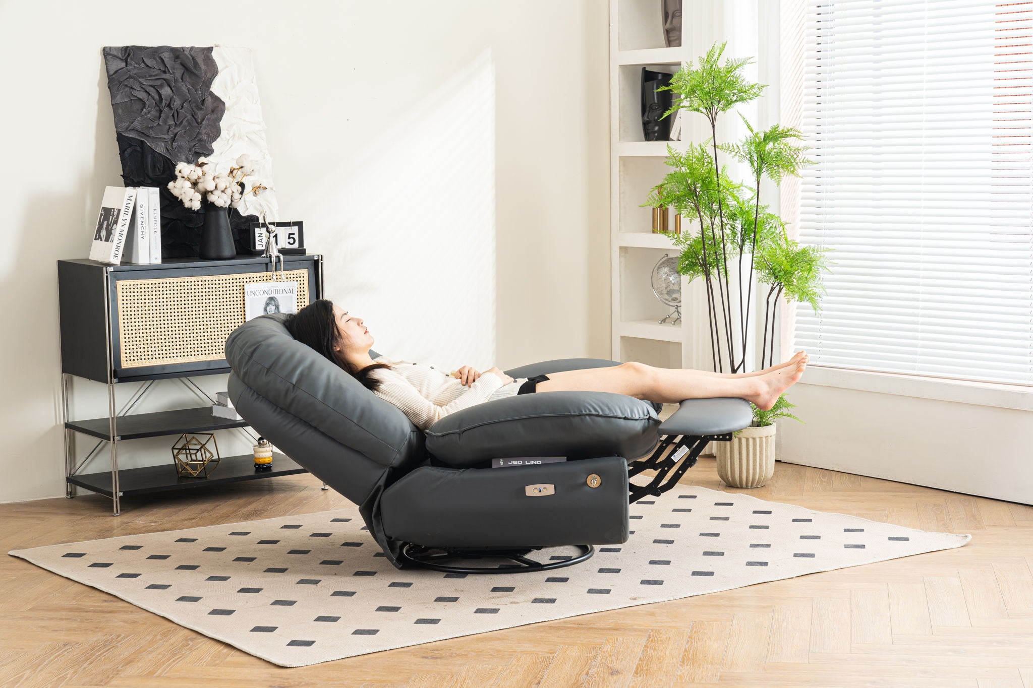 Power Recliner Swivel Glider USB Charger With Bluetooth Music Player, Sleep, Working, Game And Leisure