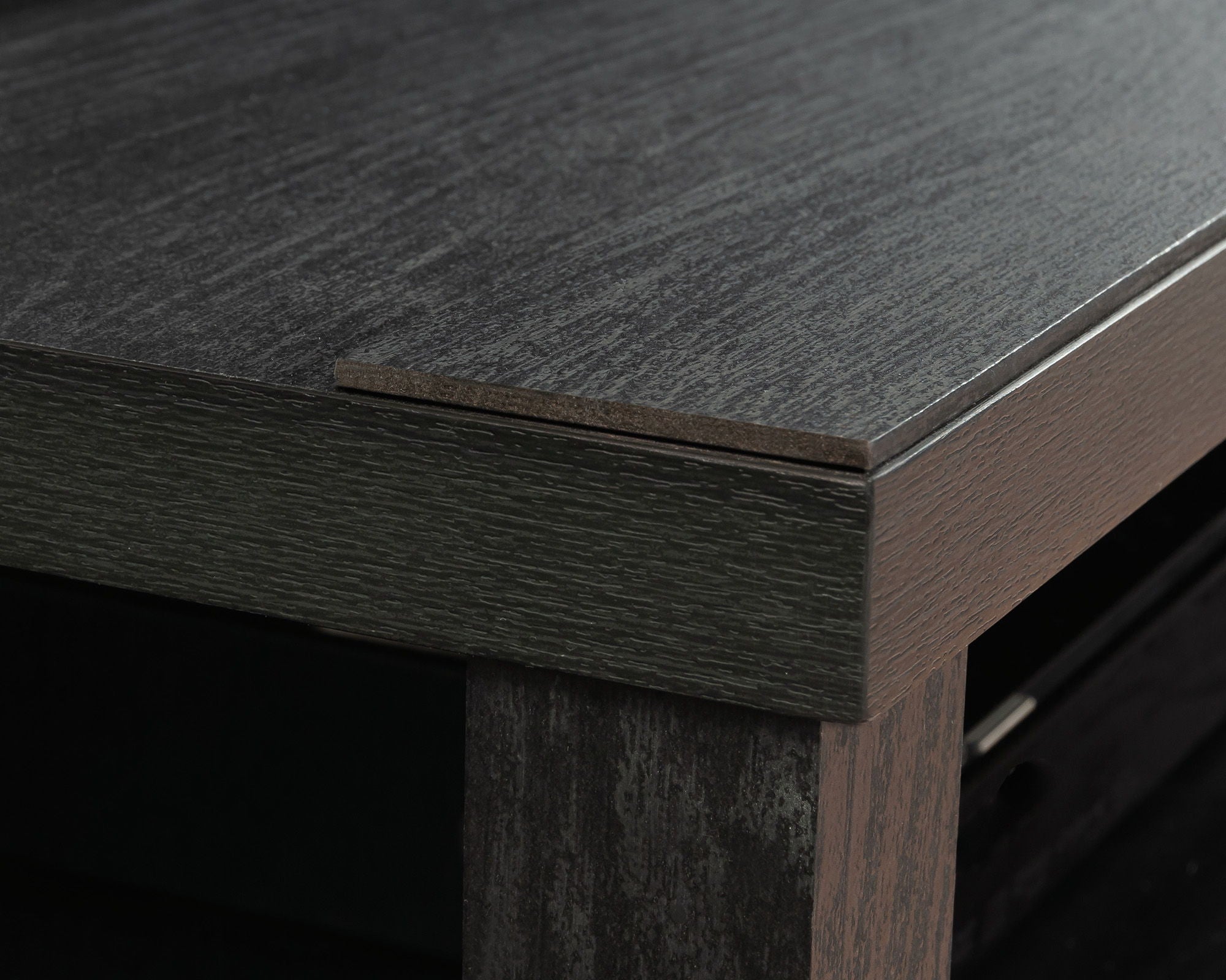 TV Credenza with Doors in Raven Oak
