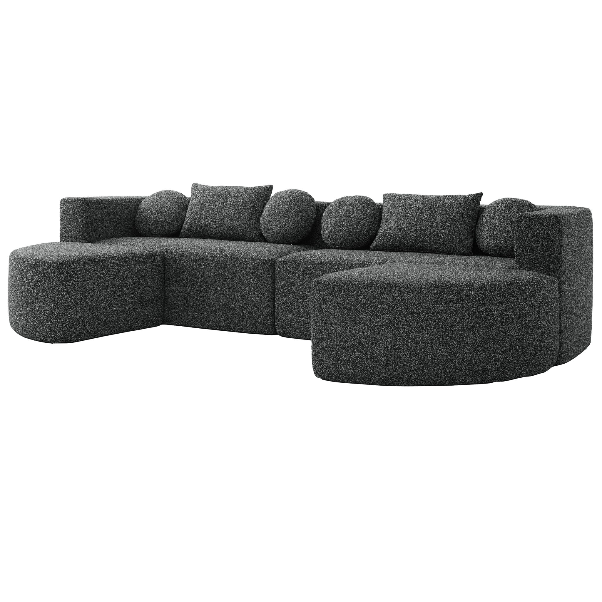 Boneless - Couch Modular Sectional Sofa With Deep Seating And Curved Design