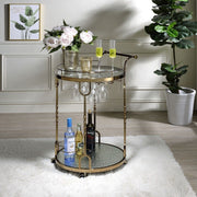 ACME Vikki - Serving Cart - Gold | Meri Furniture