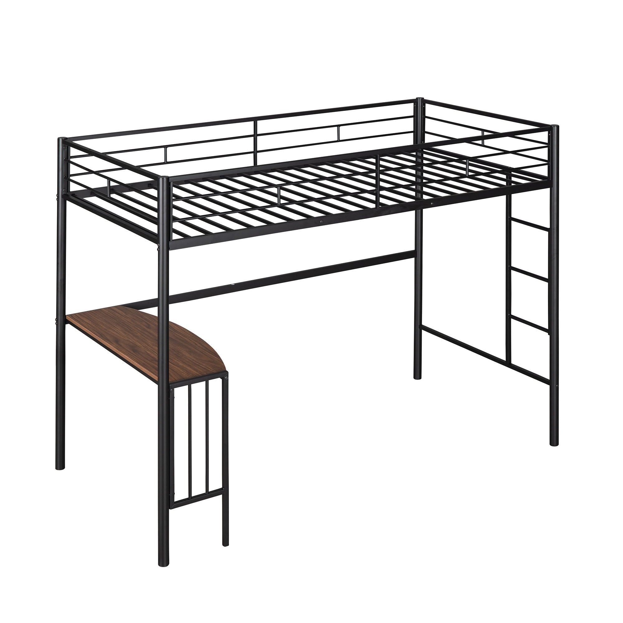Bunk Bed With Desk, Ladder And Quality Slats For Bedroom