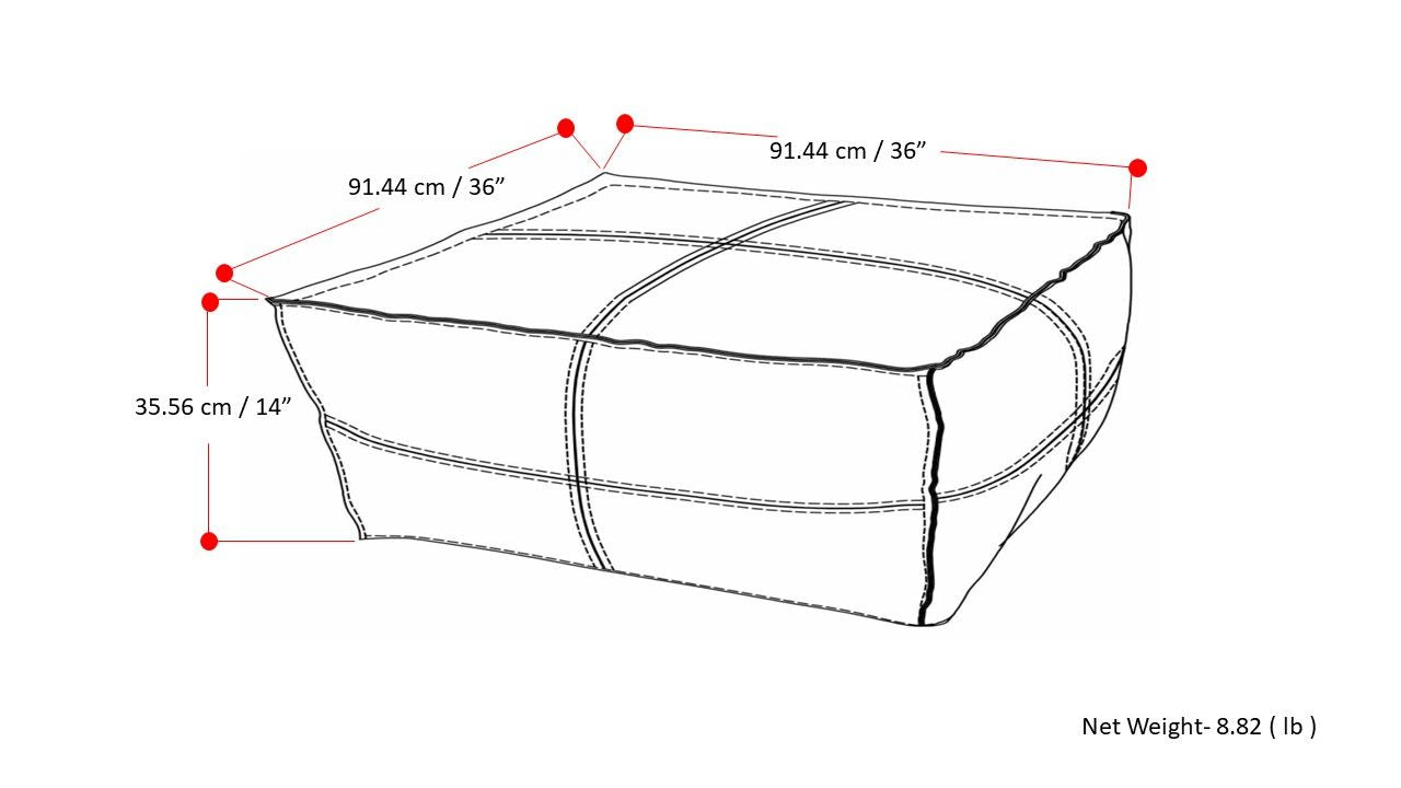 Brody - Large Square, Coffee Table Pouf