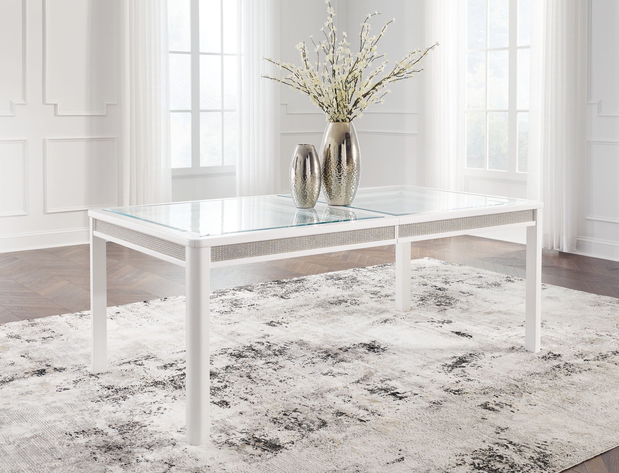 Chalanna - Rectangular Dining Room Extension Table - White