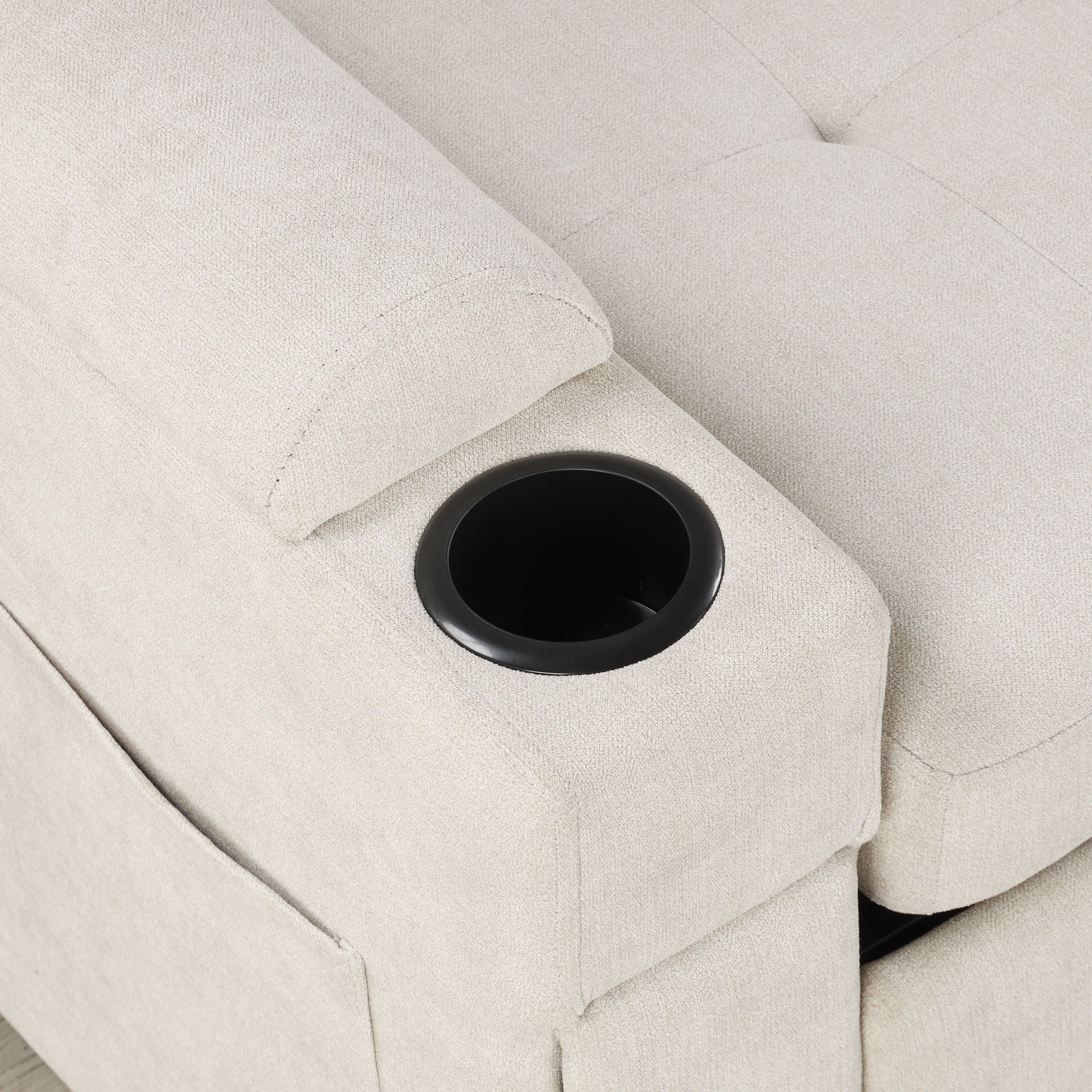 Convertible L Shaped Sofa Couch With Storage, Cup Holders, USB Ports