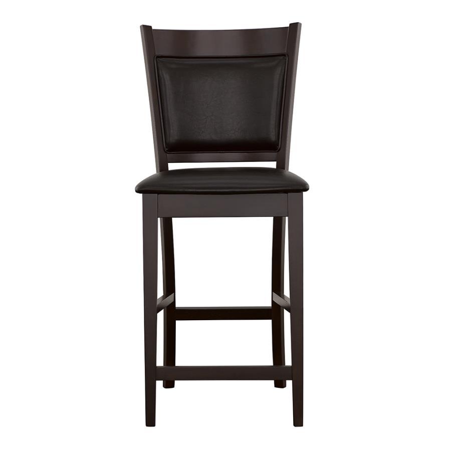 Coaster Fine Furniture Jaden - Upholstered Counter Chair (Set of 2) - Black And Espresso | Meri Furniture