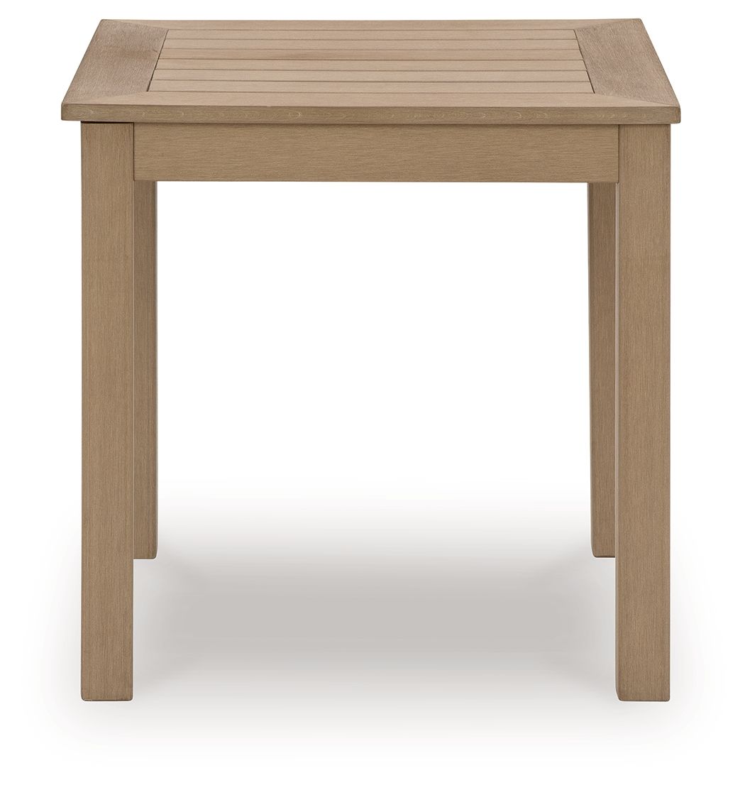 Signature Design by Ashley® Hallow Creek - Driftwood - Square End Table | Meri Furniture