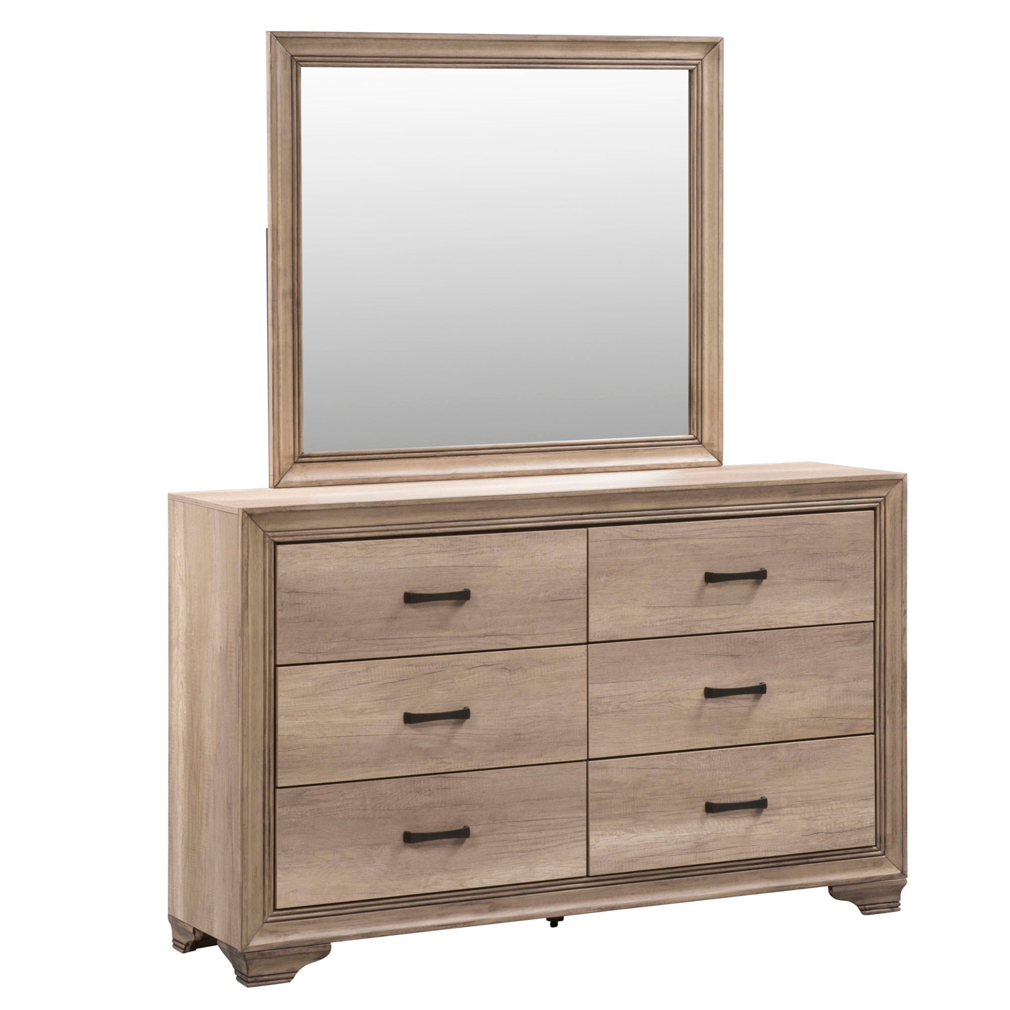 Liberty Furniture Sun Valley - Dresser & Mirror - Light Brown | Meri Furniture