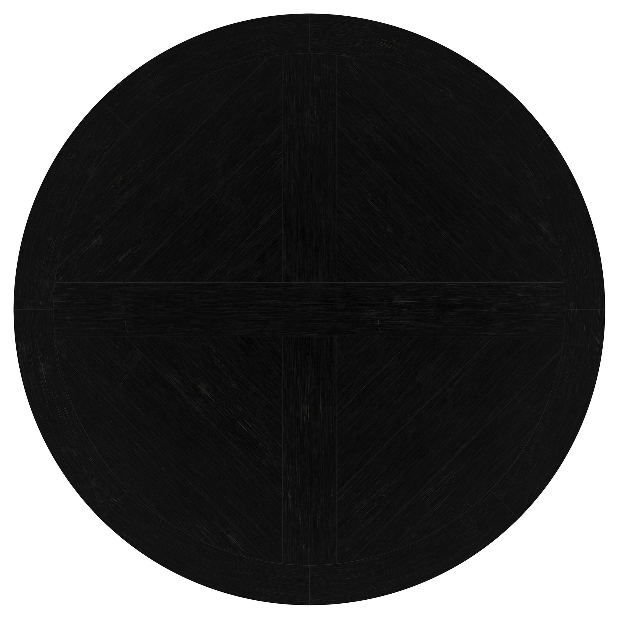 Allende - Round Dining Pedestal Table With Carved Base - Black