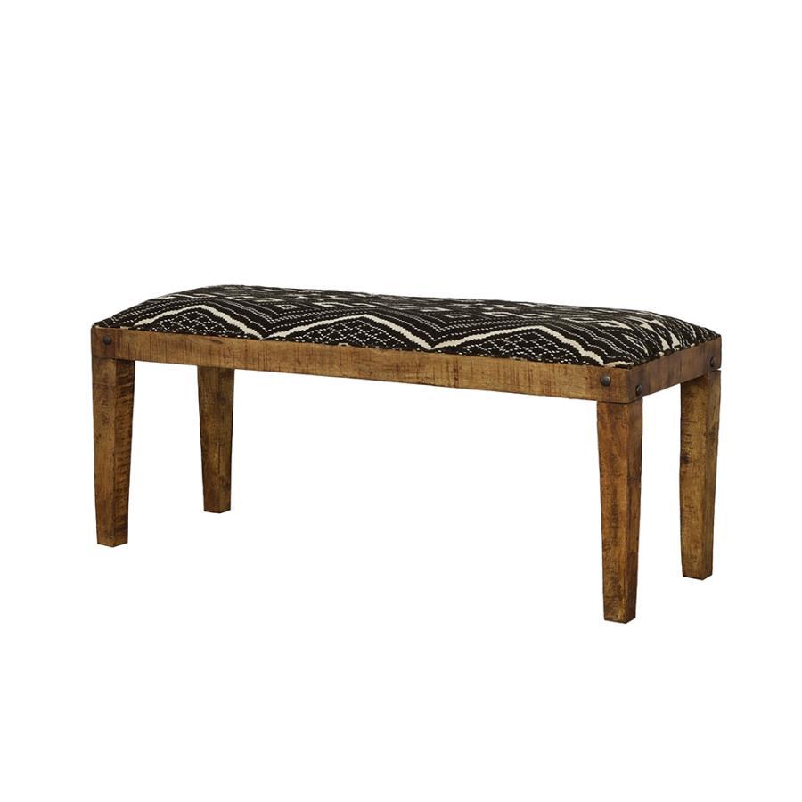 Coaster Fine Furniture Lamont - Fabric Upholstered Accent Bench - Black And Natural | Meri Furniture
