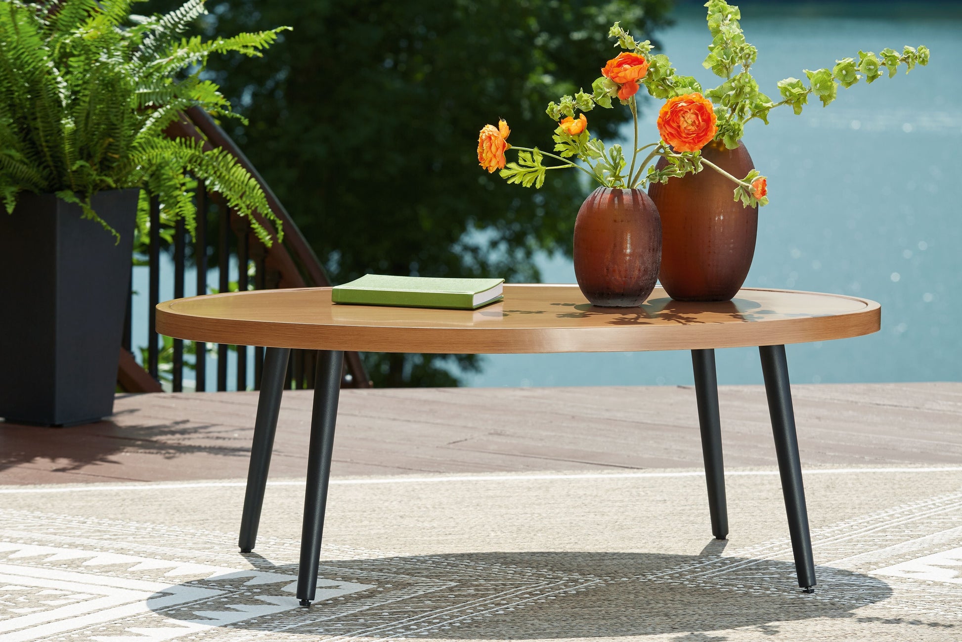 Signature Design by Ashley® Horizon Hall - Two-tone Brown - Cocktail Table | Meri Furniture