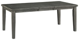 Ashley Furniture Hallanden - Gray - Rectangular Dining Room Butterfly Extension Table | Meri Furniture