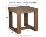Ashley Furniture Cariton - Gray - Square End Table | Meri Furniture