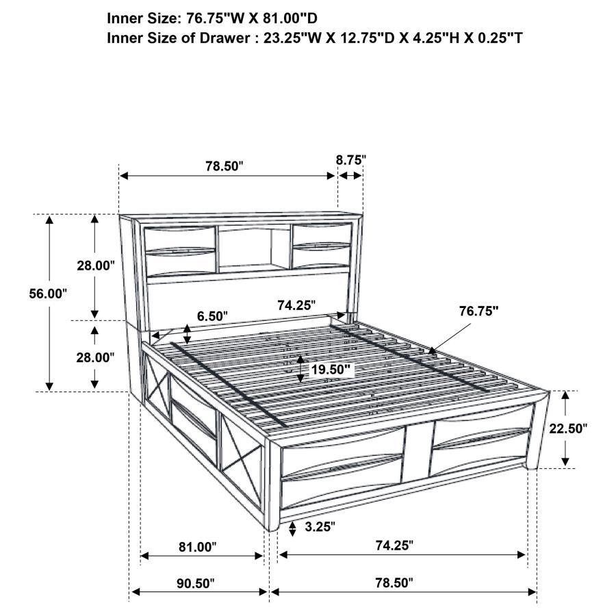 Coaster Fine Furniture Briana - Wood Storage Bookcase Bed | Meri Furniture