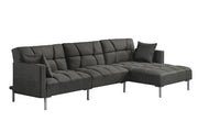 ACME Duzzy - Sectional Sofa - Dark Gray Fabric | Meri Furniture