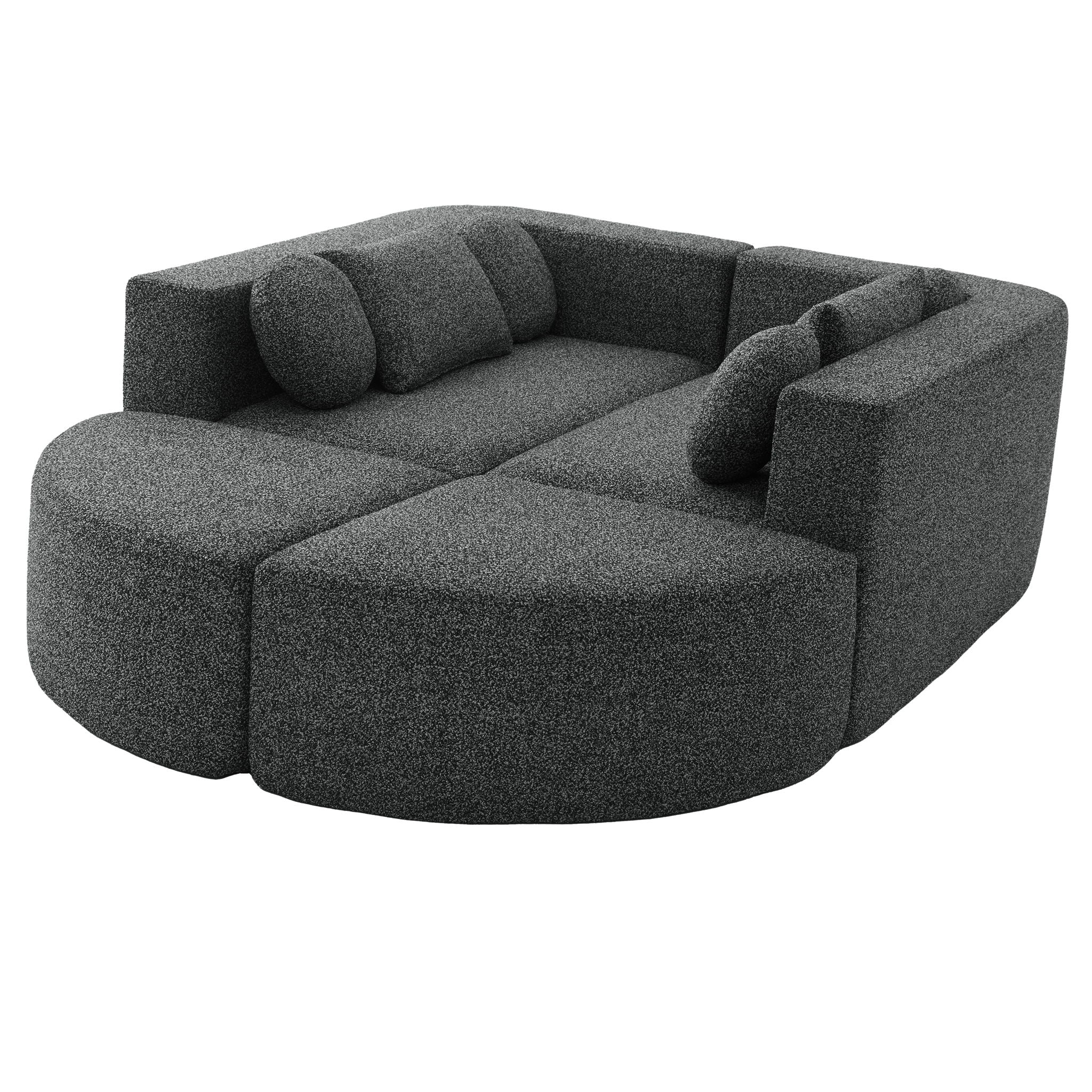 Boneless - Couch Modular Sectional Sofa With Deep Seating And Curved Design