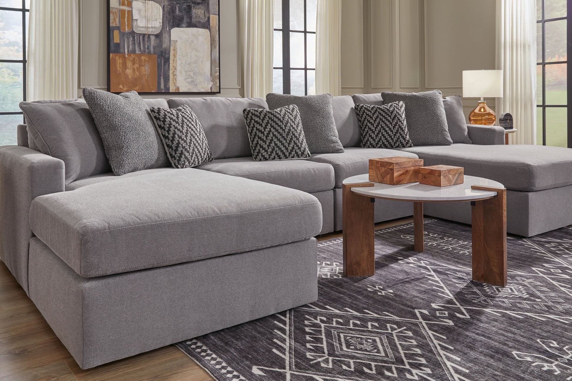 Signature Design by Ashley® Modmax - Granite - Sectional | Meri Furniture