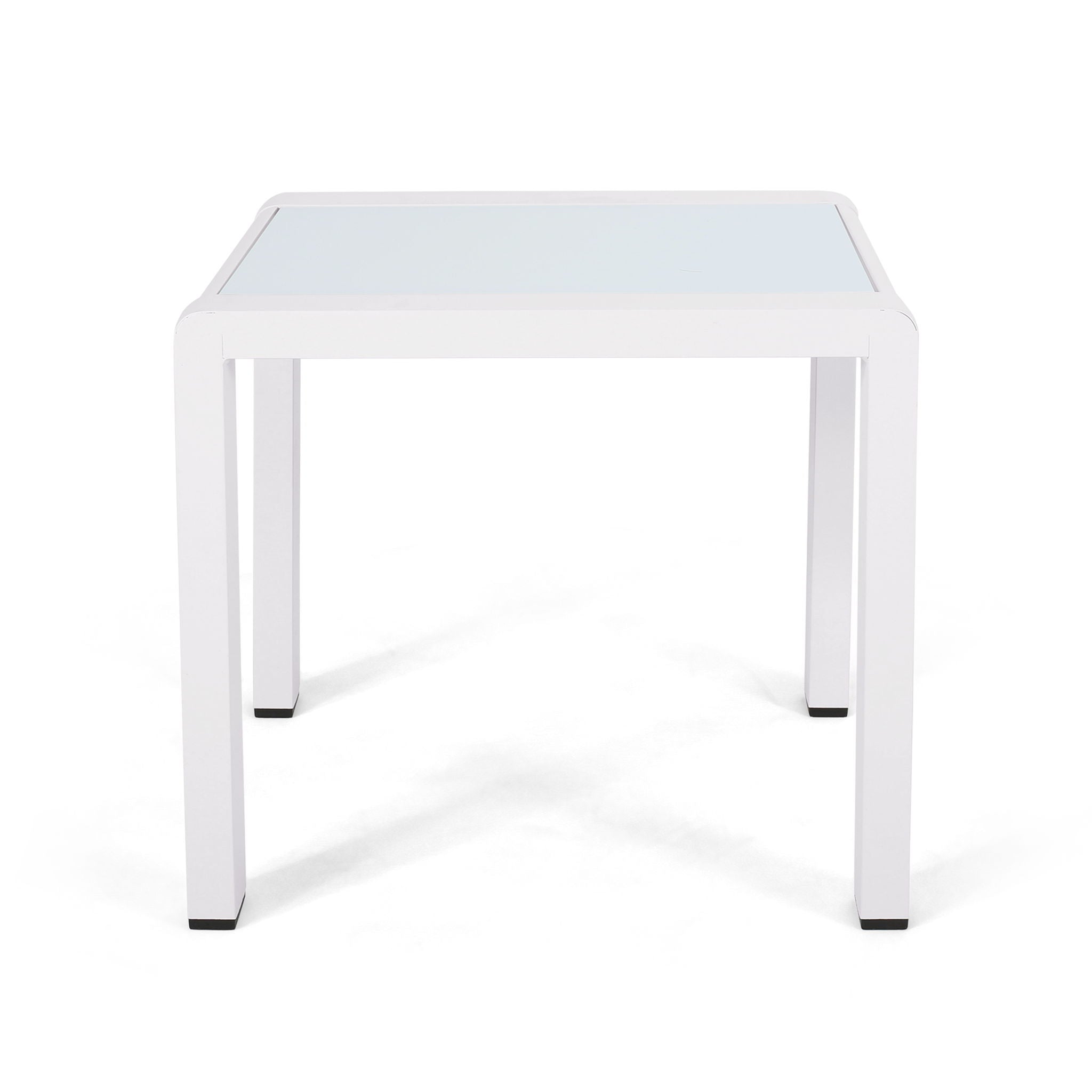 Cape Coral - Contemporary Side Table With Frosted Glass Top