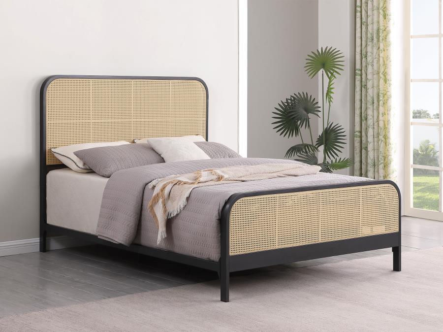 Coaster Fine Furniture Lanewood - Open Cane Rattan Metal Bed | Meri Furniture