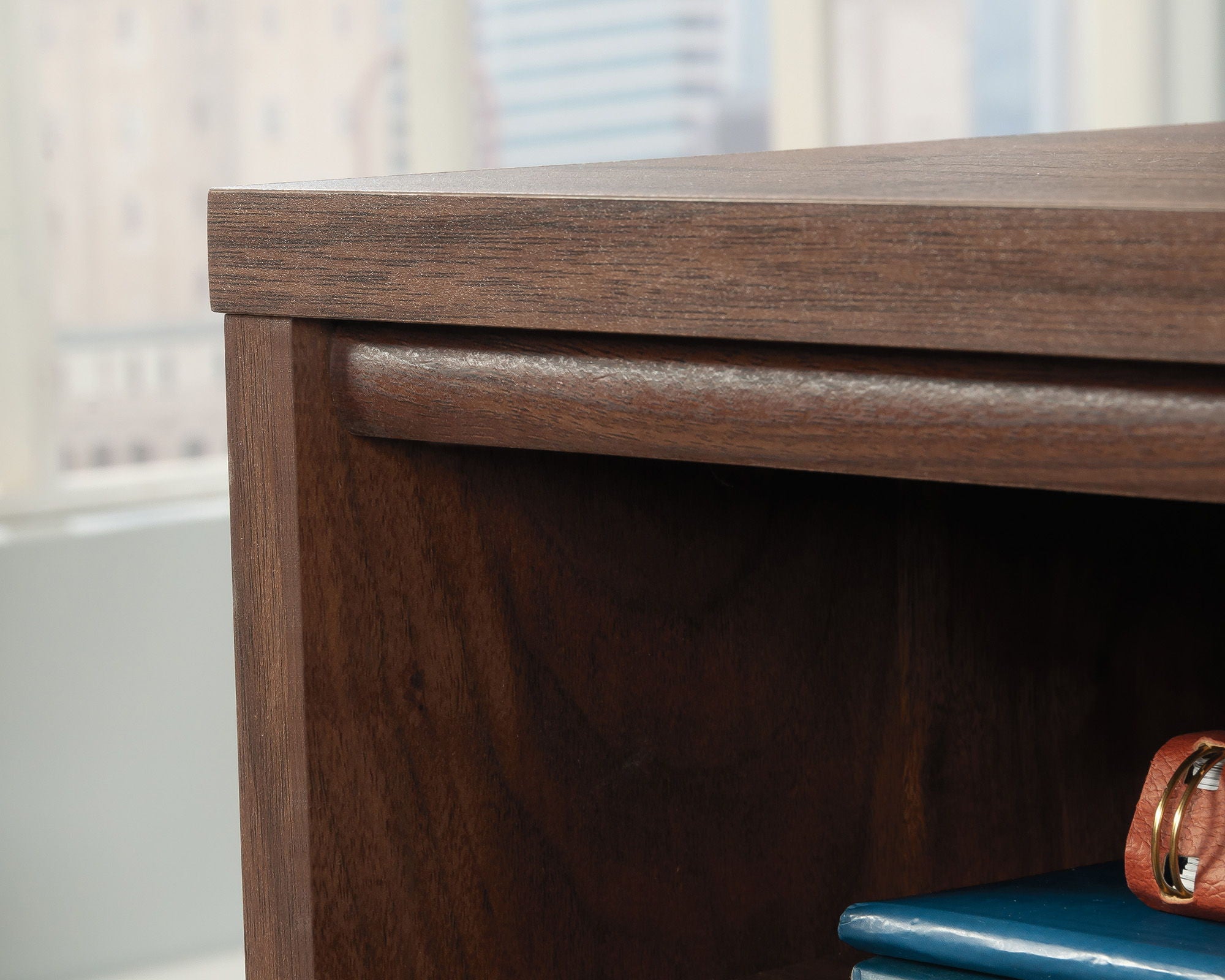 Executive Pedestal Desk in Grand Walnut