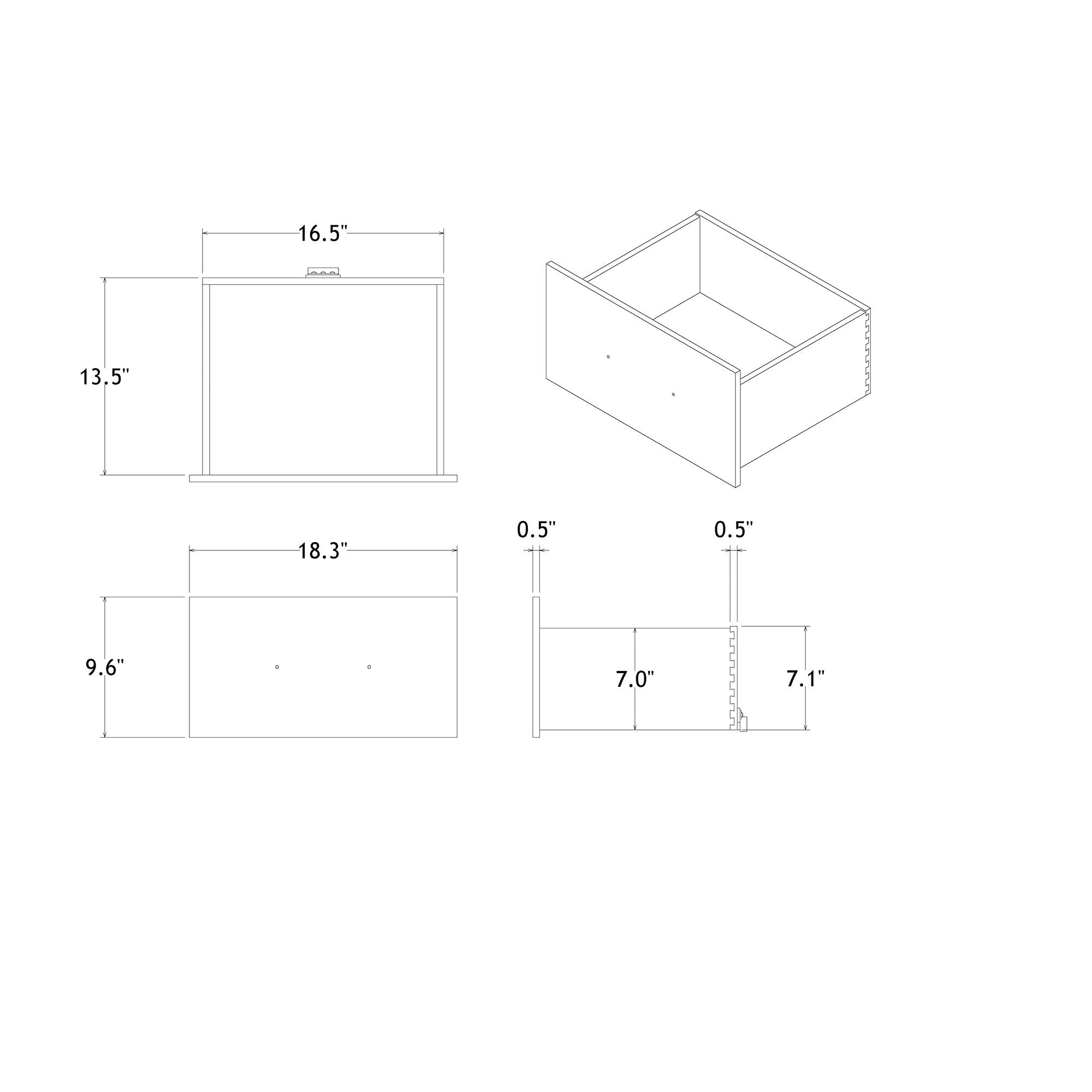 Skye - Marble Dresser - White