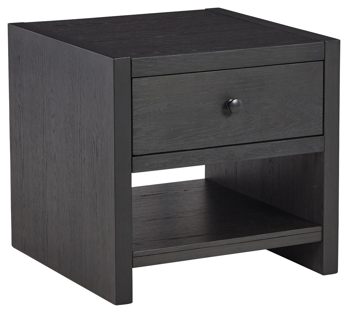 Signature Design by Ashley® Foyland - Black - Square End Table | Meri Furniture