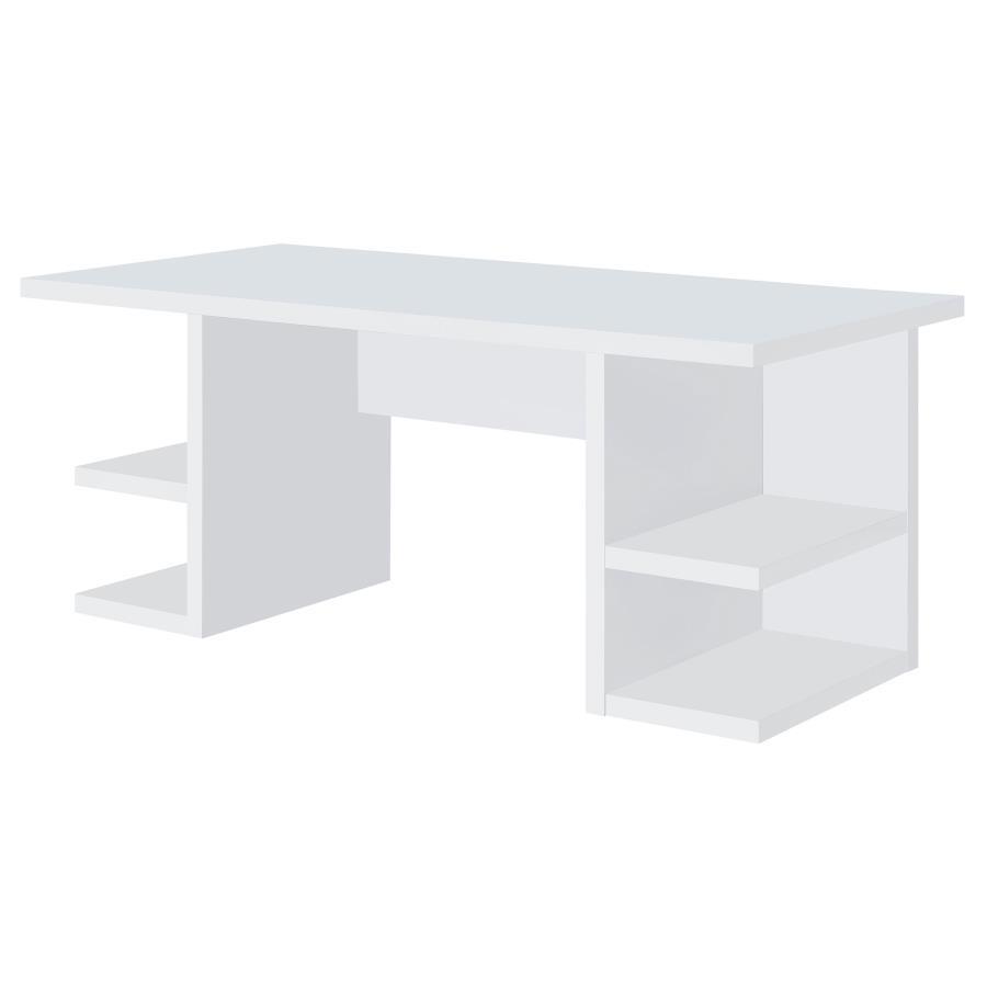 Coaster Fine Furniture Alice - 4-Shelf Engineered Wood Writing Desk - White | Meri Furniture