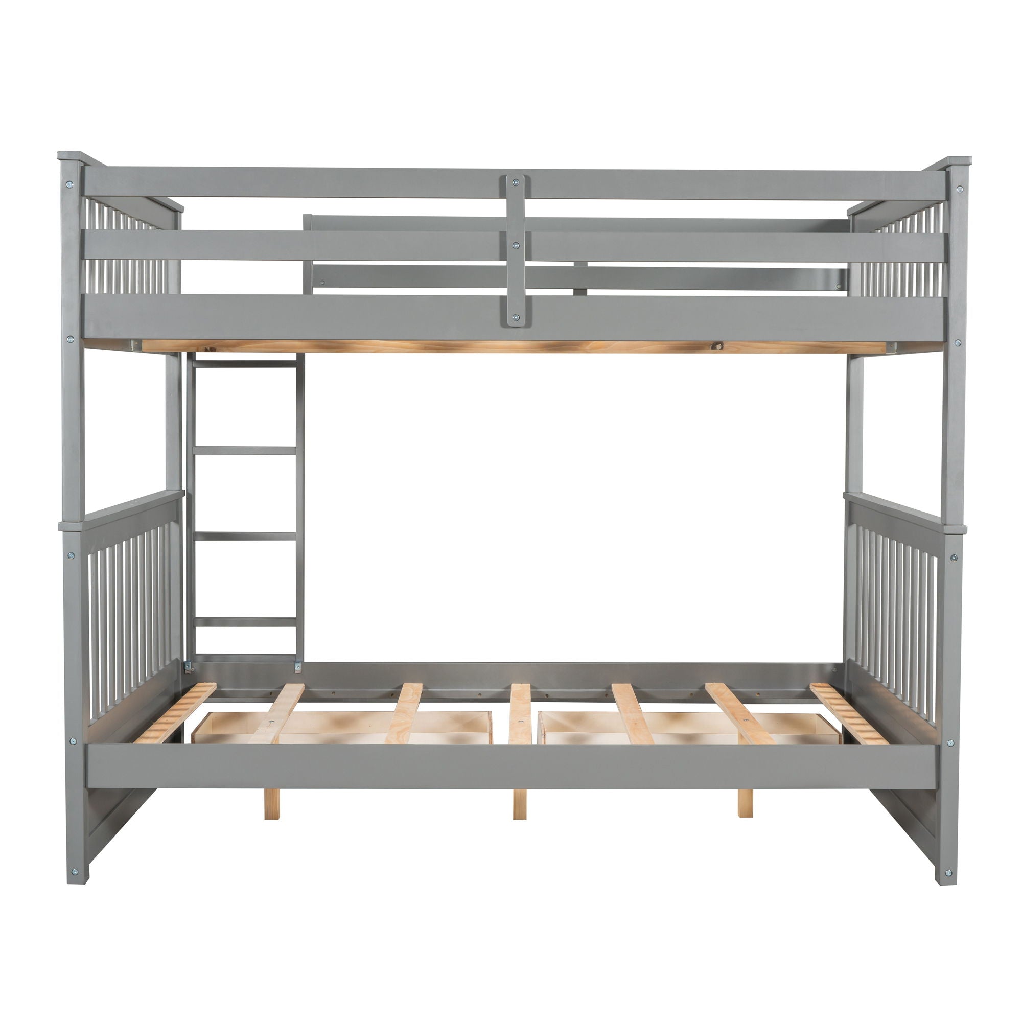 Bunk Bed With Ladders And 2 Storage Drawers