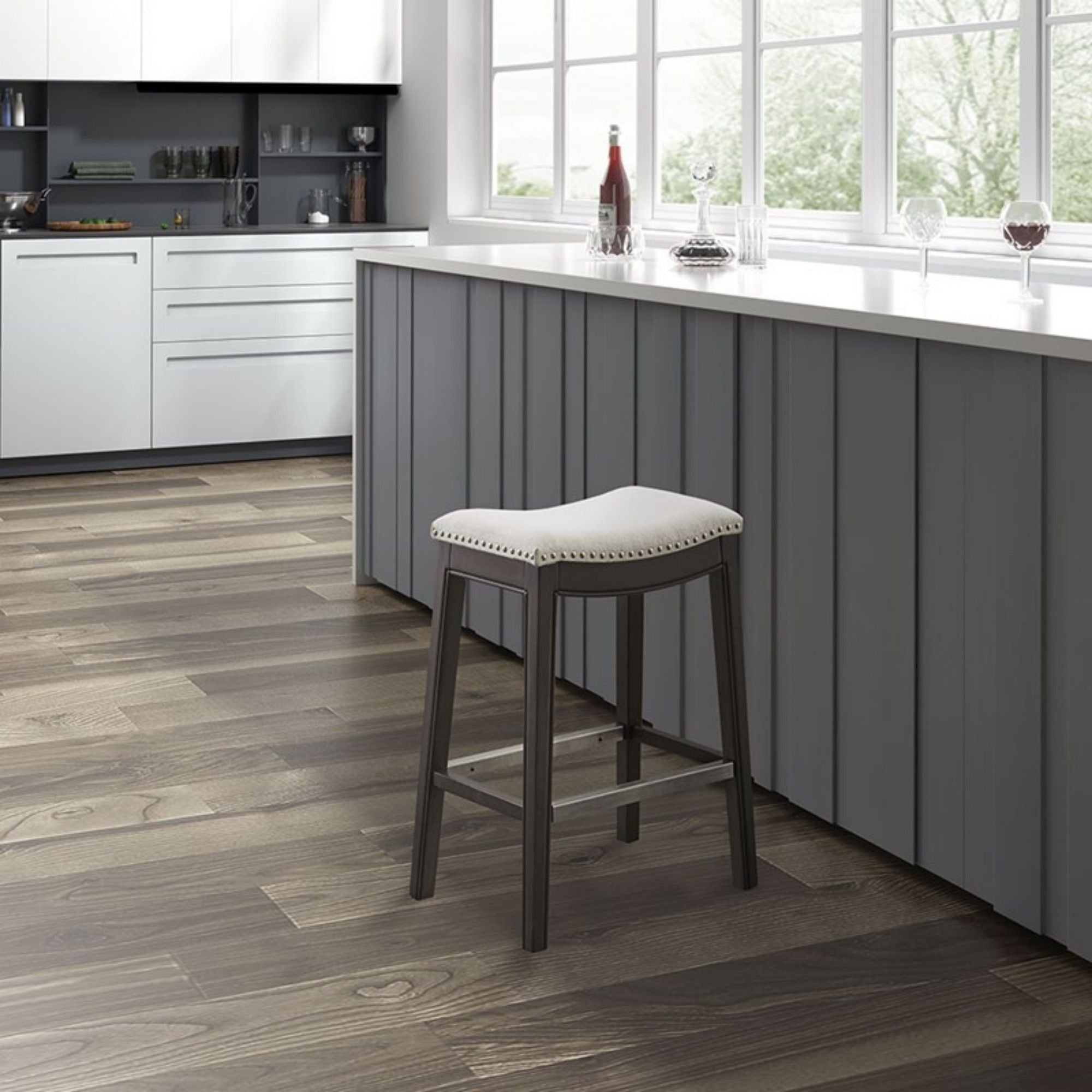 Saddle Counter Stool With High Density Foam