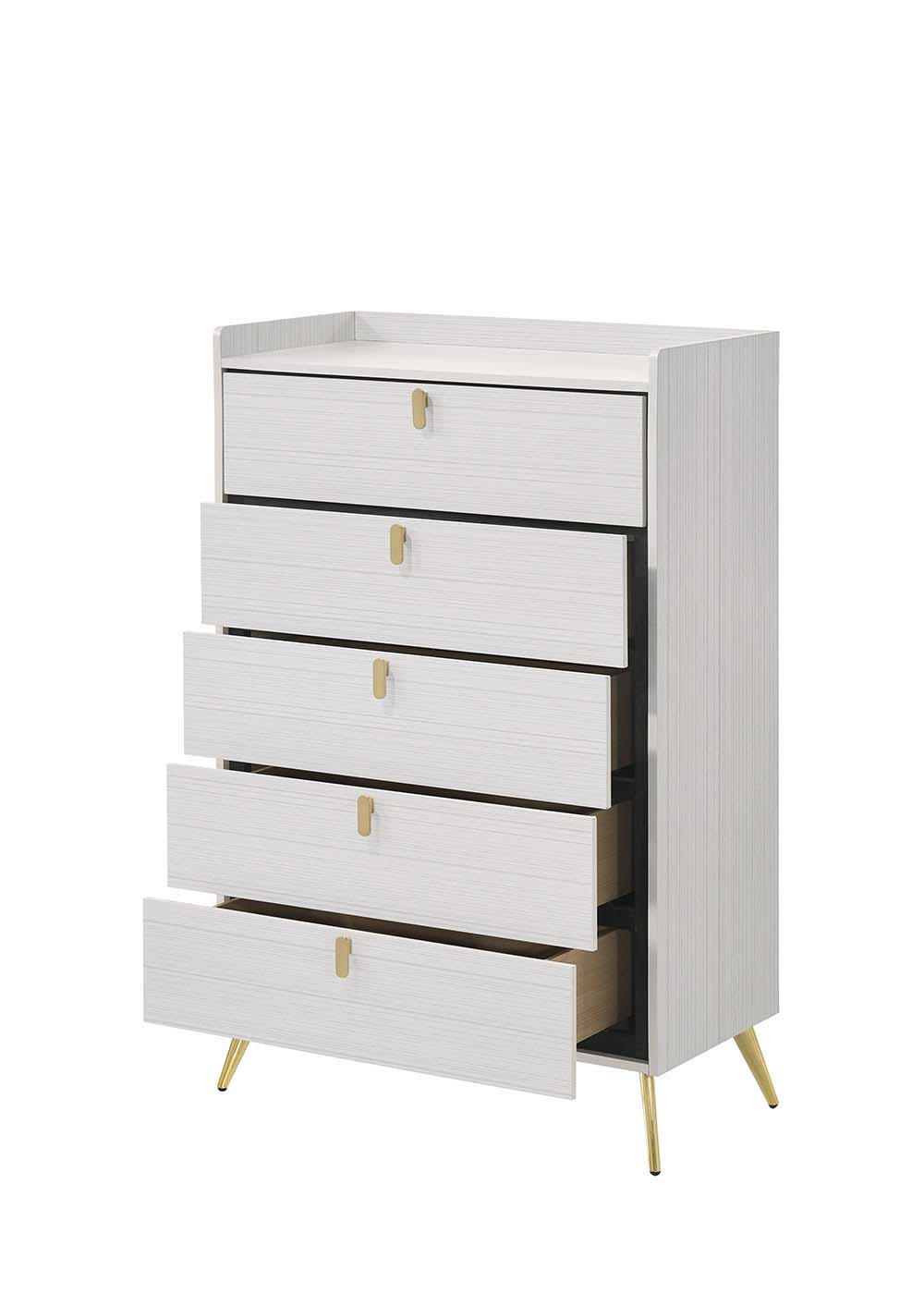 ACME Zeena - Chest - White Finish | Meri Furniture