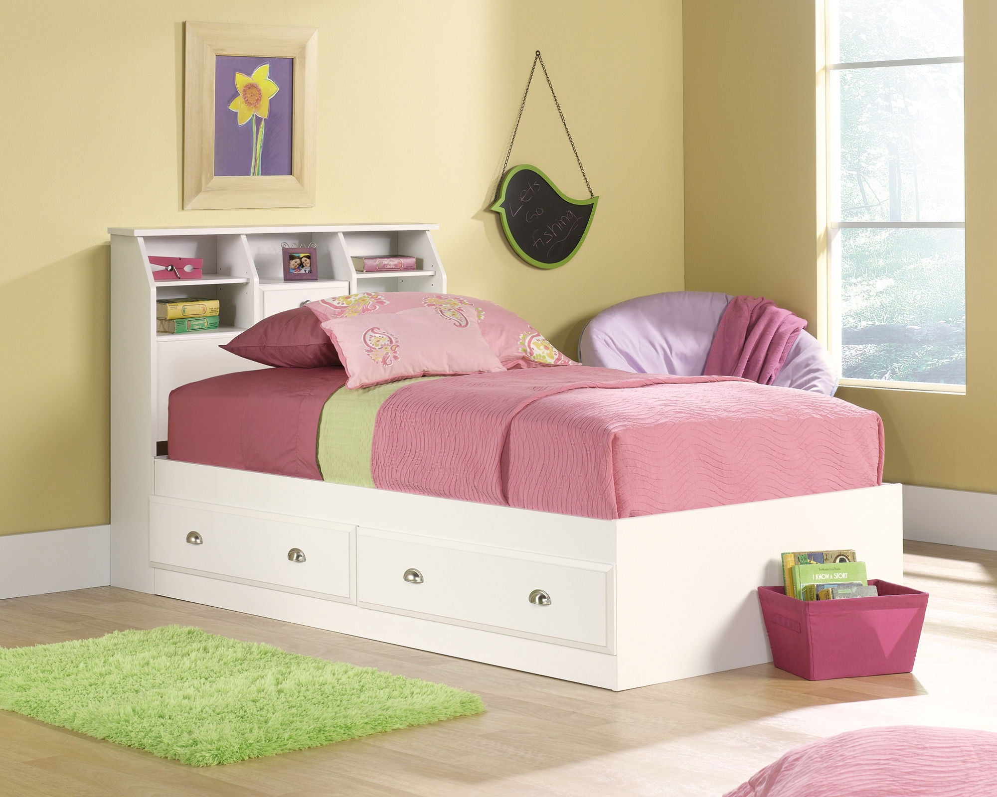 Shoal Creek Twin Mate's Bed in Soft White