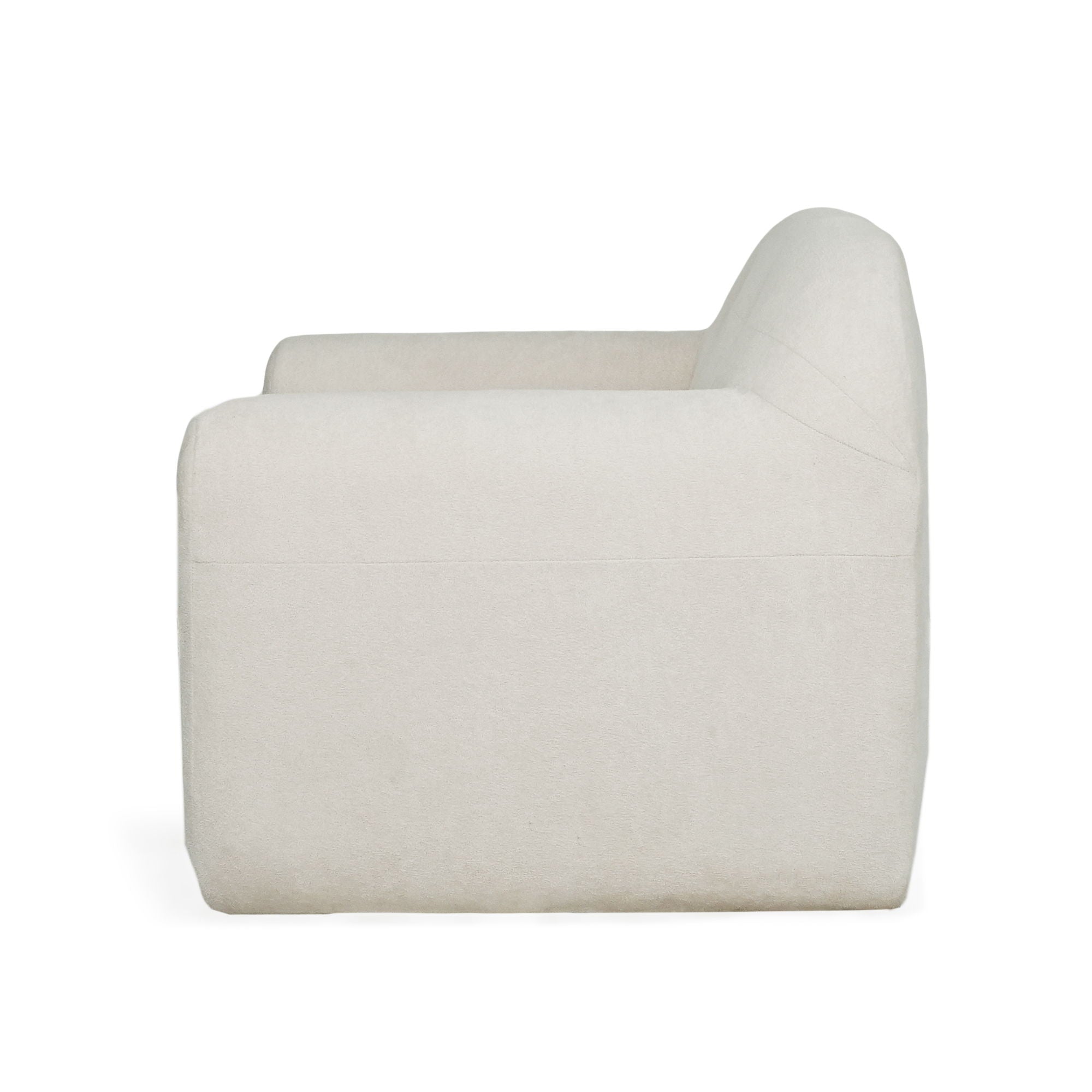 Harmonara - Boucle Upholstered Club Chair With Blind Tufting