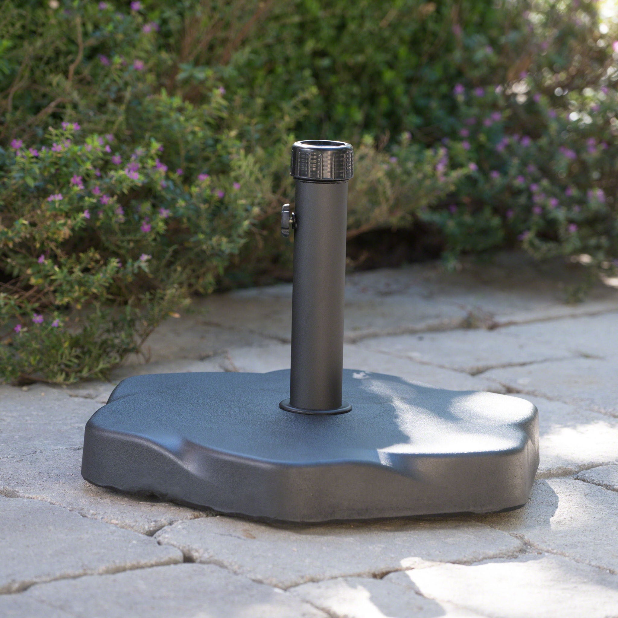 Umbrella Base With Hexagonal Shape - Black