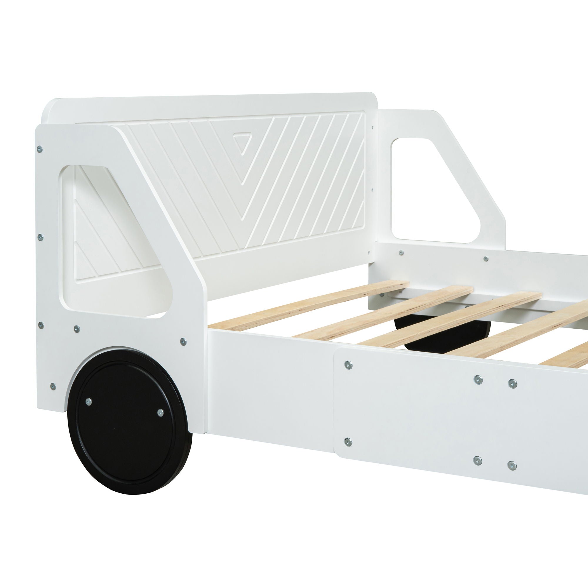 Car Shaped Platform Bed With Wheels