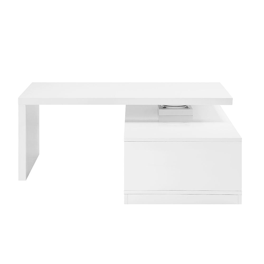 Buck II - Coffee Table With Swivel Top - White & Black High Gloss
